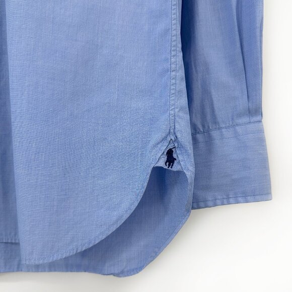 Polo Ralph Lauren Slim Fit Stretch Poplin Light Blue Button Up Shirt sz 15.5 - Picture 3 of 6